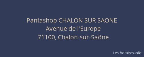 Pantashop CHALON SUR SAONE