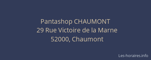 Pantashop CHAUMONT