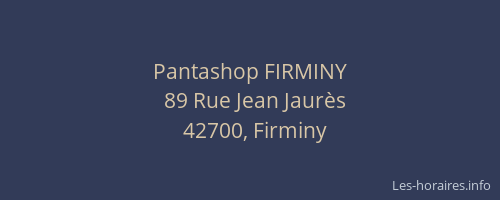 Pantashop FIRMINY
