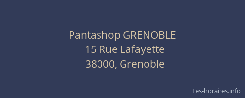 Pantashop GRENOBLE