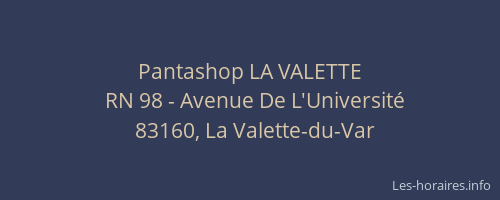 Pantashop LA VALETTE