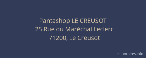 Pantashop LE CREUSOT
