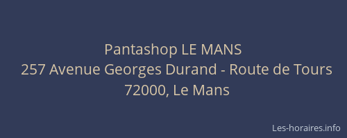 Pantashop LE MANS