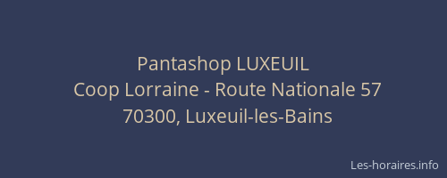 Pantashop LUXEUIL