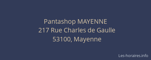 Pantashop MAYENNE
