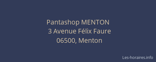 Pantashop MENTON