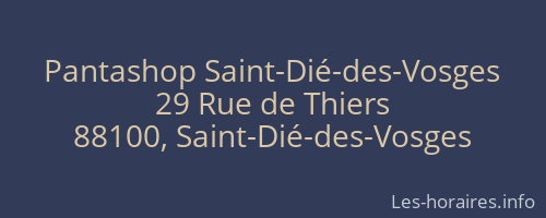 Pantashop Saint-Dié-des-Vosges