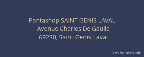 Pantashop SAINT GENIS LAVAL