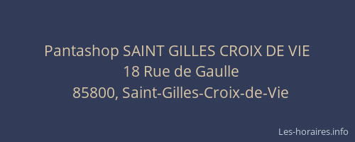 Pantashop SAINT GILLES CROIX DE VIE