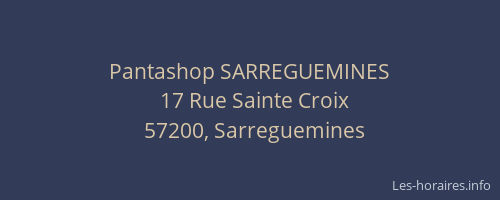 Pantashop SARREGUEMINES