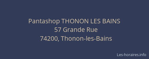 Pantashop THONON LES BAINS