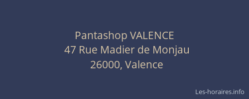 Pantashop VALENCE
