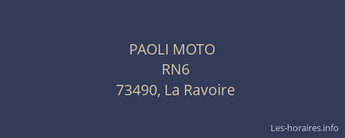 PAOLI MOTO