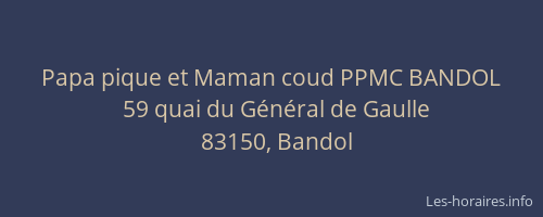 Papa pique et Maman coud PPMC BANDOL