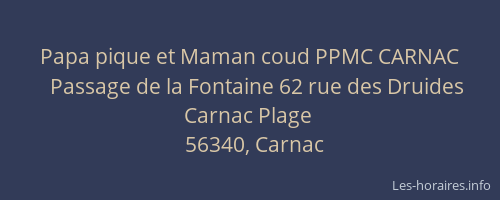 Papa pique et Maman coud PPMC CARNAC