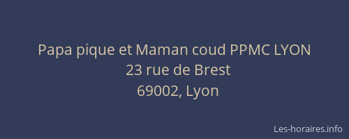 Papa pique et Maman coud PPMC LYON