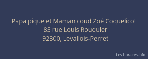 Papa pique et Maman coud Zoé Coquelicot