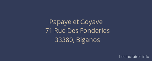 Papaye et Goyave