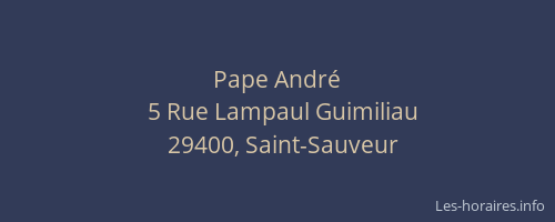 Pape Andr&eacute;