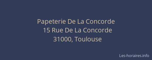 Papeterie De La Concorde