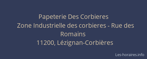 Papeterie Des Corbieres