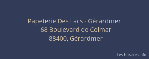 Papeterie Des Lacs - G&eacute;rardmer