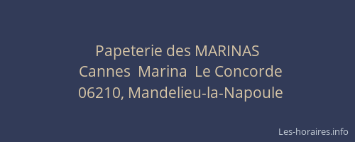 Papeterie des MARINAS
