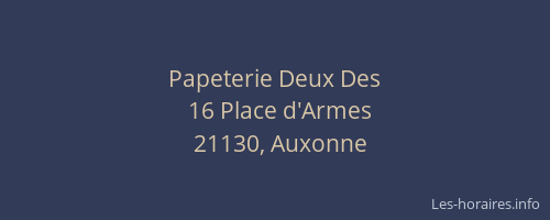 Papeterie Deux Des