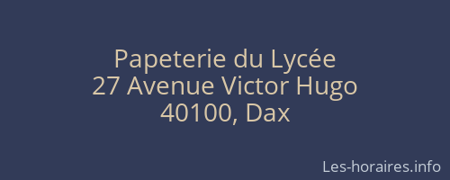 Papeterie du Lycée