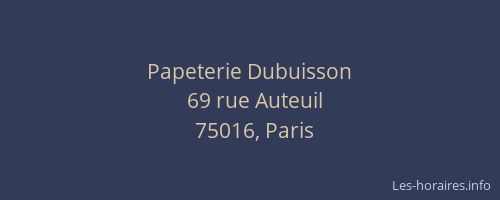 Papeterie Dubuisson