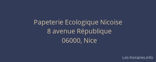 Papeterie Ecologique Nicoise