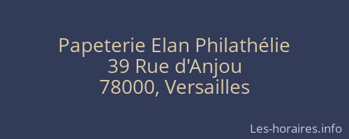 Papeterie Elan Philathélie