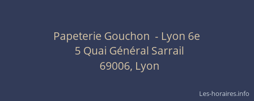 Papeterie Gouchon  - Lyon 6e