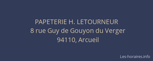 PAPETERIE H. LETOURNEUR