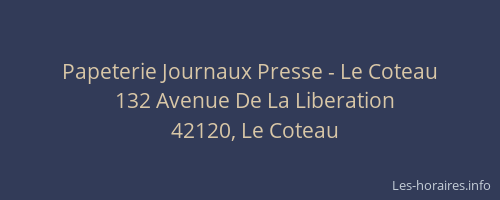 Papeterie Journaux Presse - Le Coteau