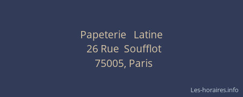 Papeterie   Latine