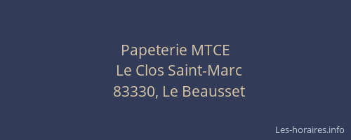 Papeterie MTCE