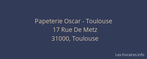 Papeterie Oscar - Toulouse
