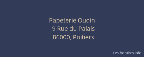 Papeterie Oudin