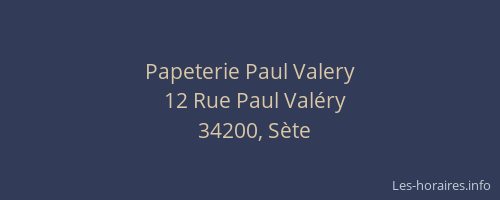 Papeterie Paul Valery