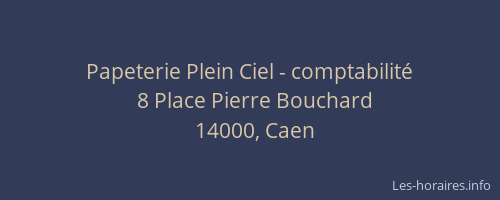 Papeterie Plein Ciel - comptabilité