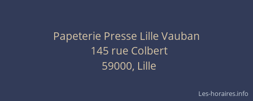 Papeterie Presse Lille Vauban