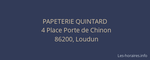 PAPETERIE QUINTARD