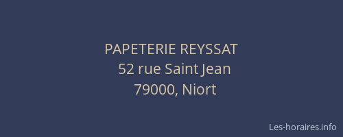 PAPETERIE REYSSAT