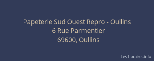 Papeterie Sud Ouest Repro - Oullins