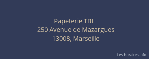Papeterie TBL
