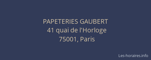 PAPETERIES GAUBERT