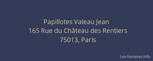 Papillotes Valeau Jean