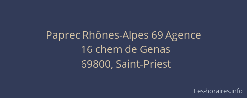 Paprec Rhônes-Alpes 69 Agence