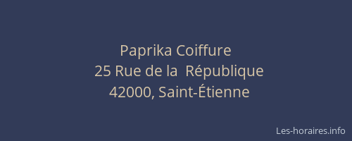 Paprika Coiffure